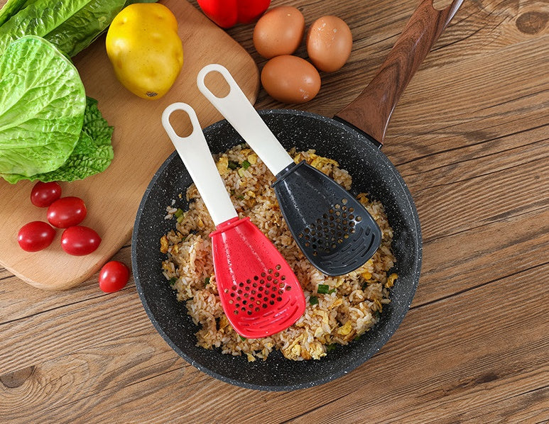 2-in-1 Multifunctional Cooking Spoon & Masher – Slotted Stir-Fry Kitchen Tool