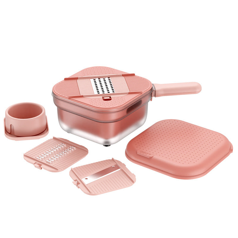 All-In-One Multifunctional Vegetable Chopper With Drain & Storage Basket